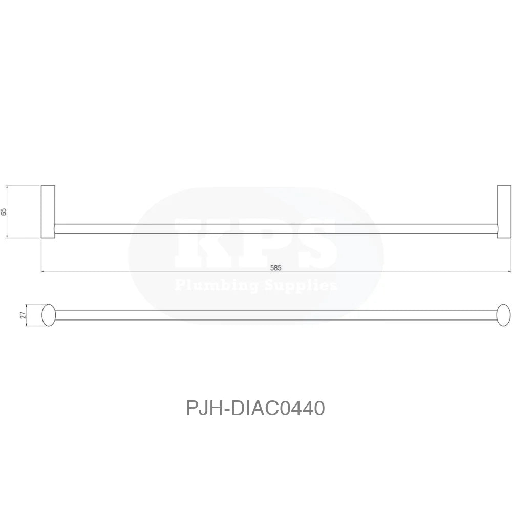 Ronde Towel Rail 68 Brushed Brass Bathroom Brands