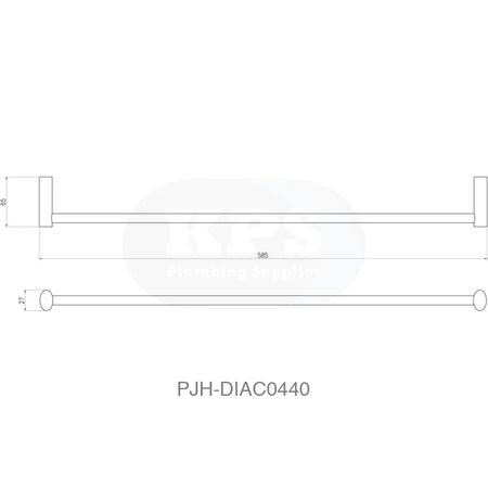 Ronde Towel Rail 68 Brushed Brass Bathroom Brands
