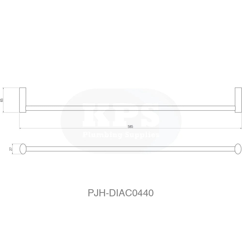 Ronde Towel Rail 68 Brushed Brass Bathroom Brands