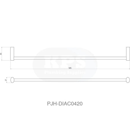 Ronde Towel Rail 68 Chrome Bathroom Brands