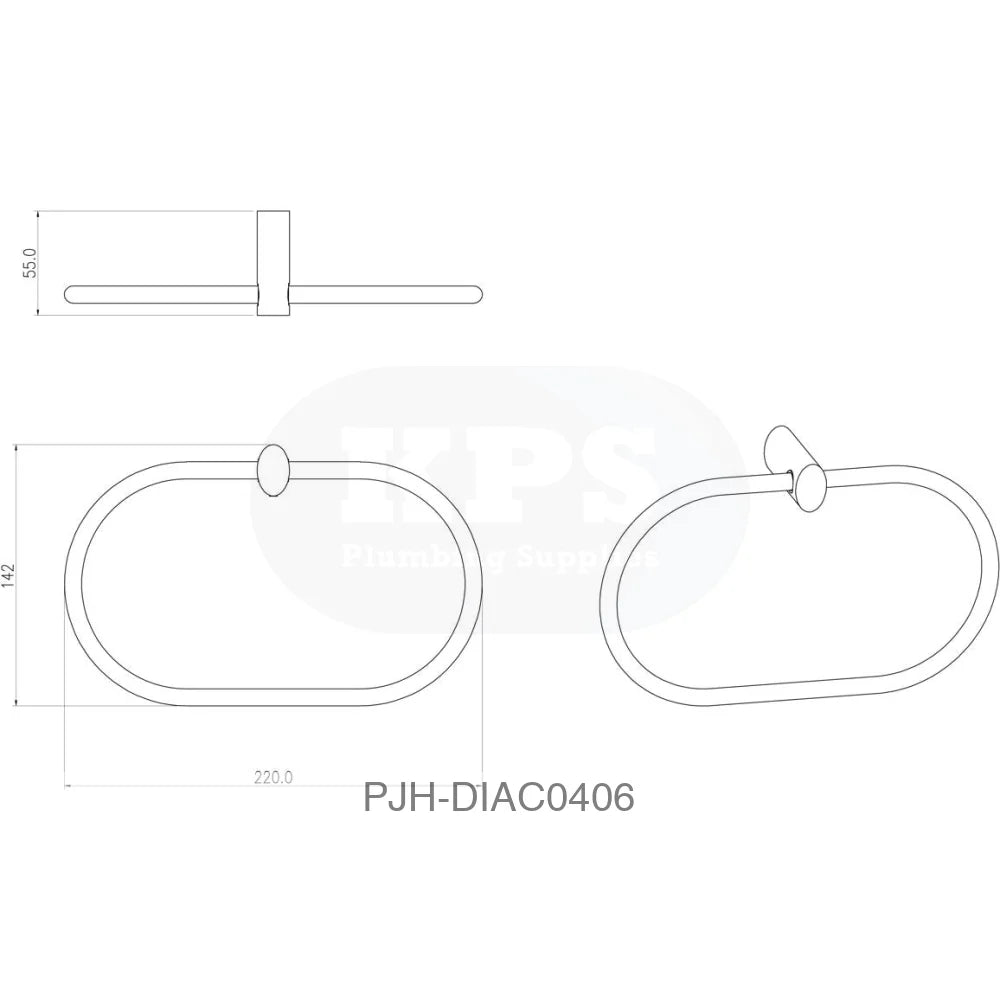 Ronde Towel Ring Black Bathroom Brands