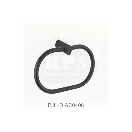 Ronde Towel Ring Black Bathroom Brands