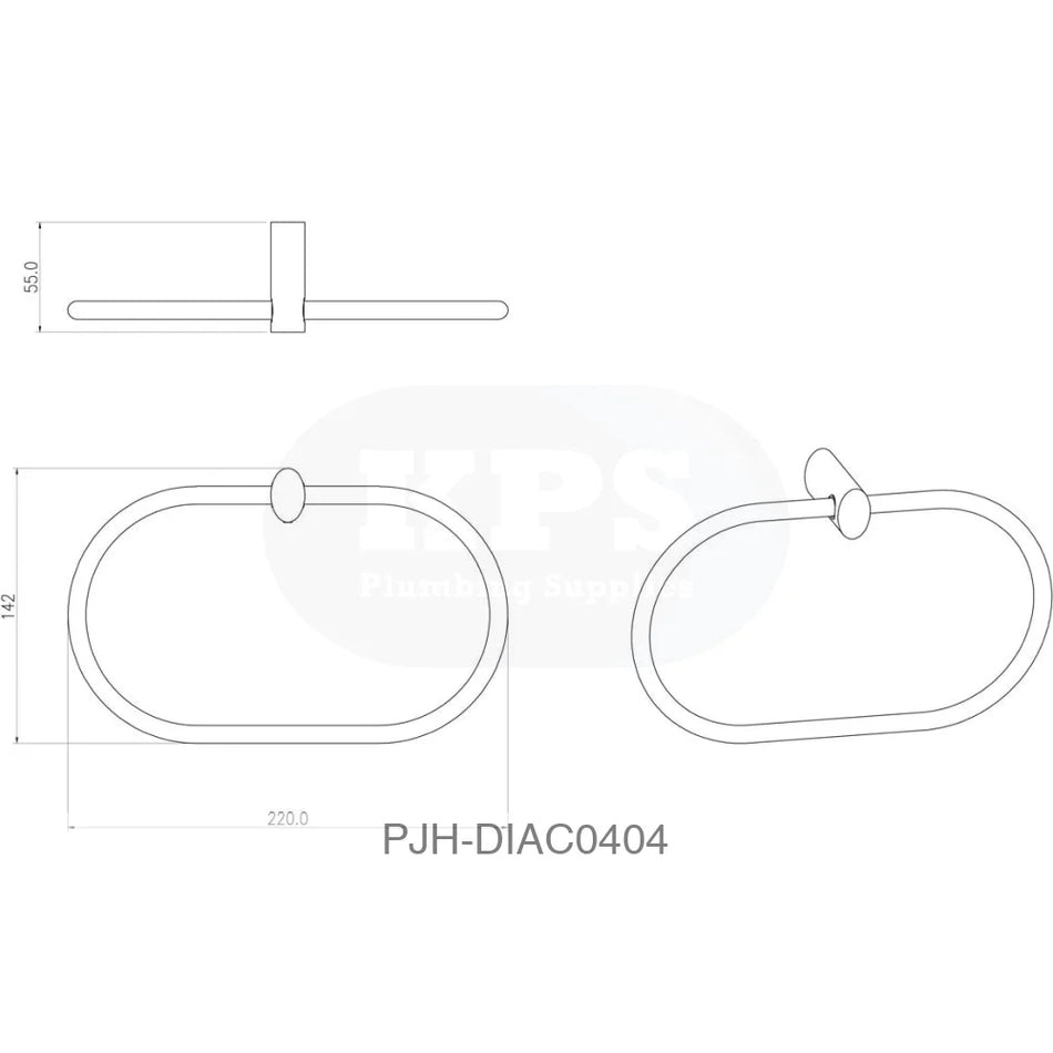 Ronde Towel Ring Chrome Bathroom Brands