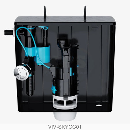 Skylo (Bottom & Side Entry) Black Concealed Cistern Plumbing Spares