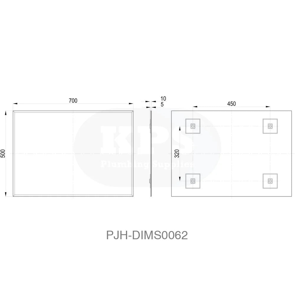 Soleil 500 x 700 Rectangle Mirror Bathroom Brands