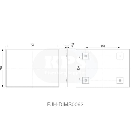 Soleil 500 x 700 Rectangle Mirror Bathroom Brands