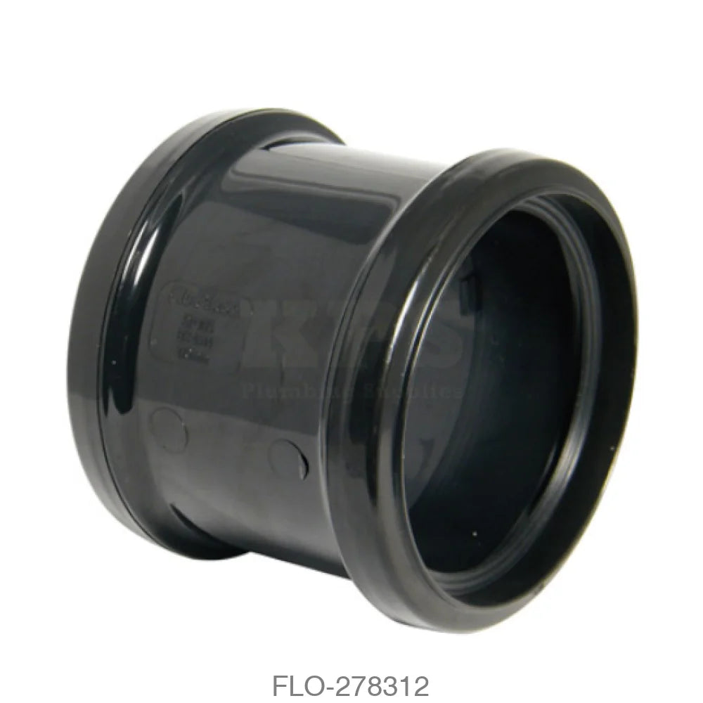 SP105 Coupling 110mm Double Socket Black Waste Soil Systems