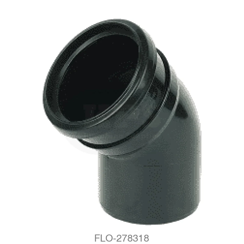 SP162 Bend 112.5° 110mm Socket/Spigot Black Waste Soil Systems