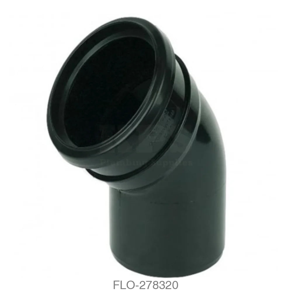 SP163 Bend 135° 110mm Socket/Spigot Black Waste Soil Systems