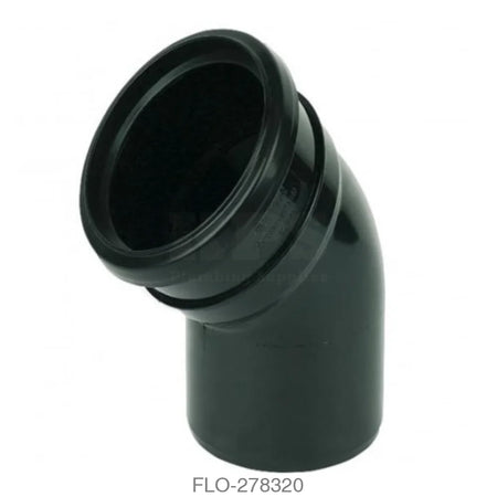 SP163 Bend 135° 110mm Socket/Spigot Black Waste Soil Systems
