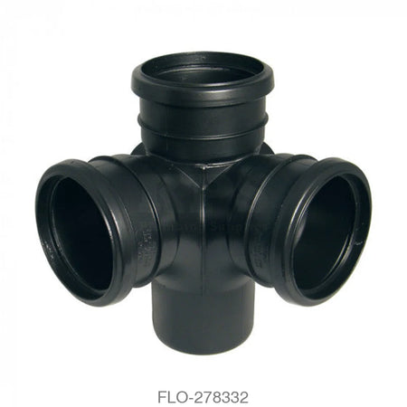 SP232 Corner Branch 110mm Black 92.5° Waste Soil Systems