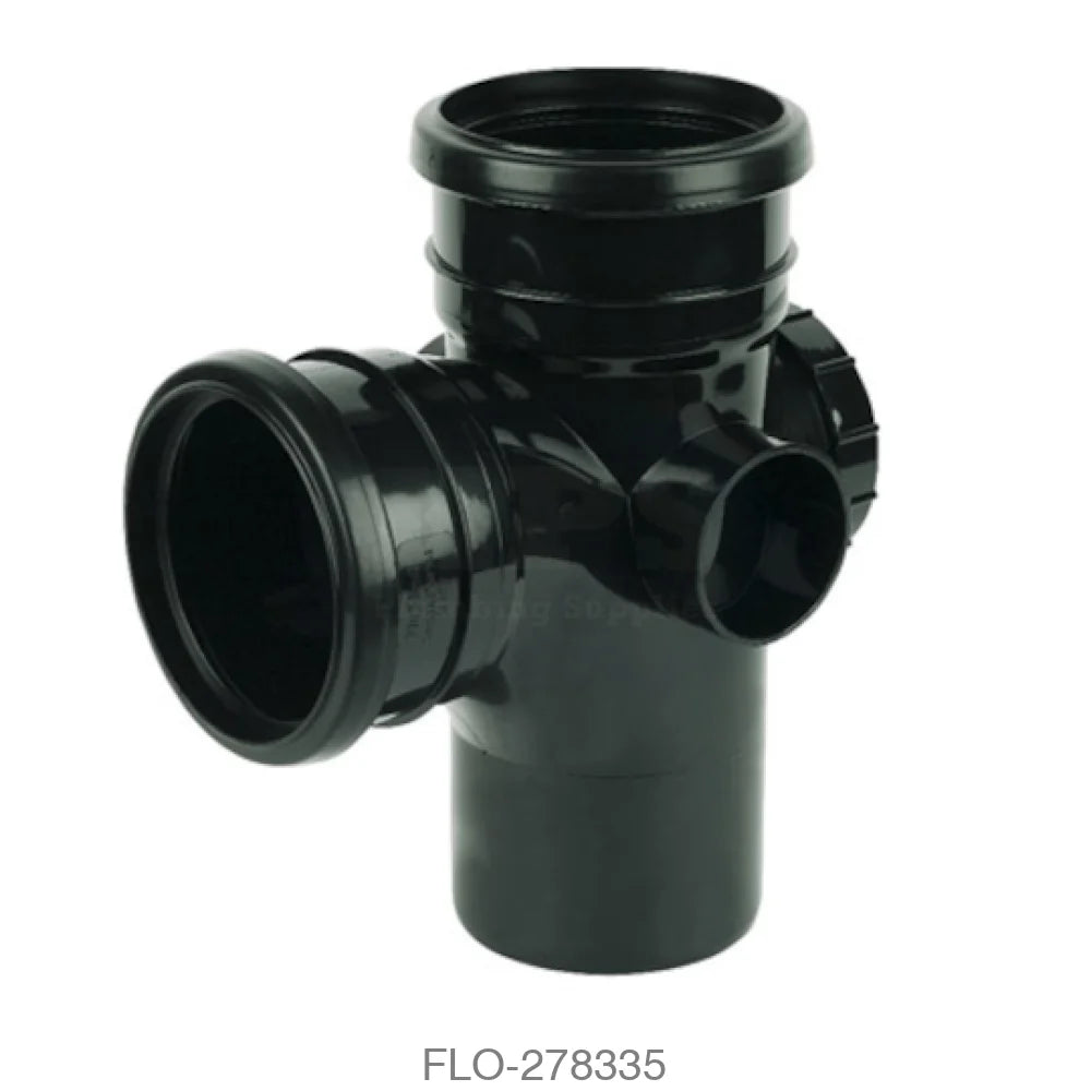 SP502 Access Branch 110mm 92.5 Black Waste Soil Systems