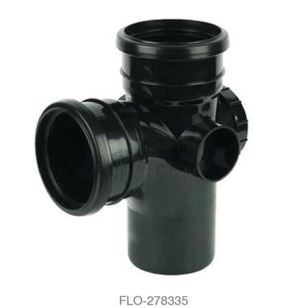 SP502 Access Branch 110mm 92.5 Black Waste Soil Systems