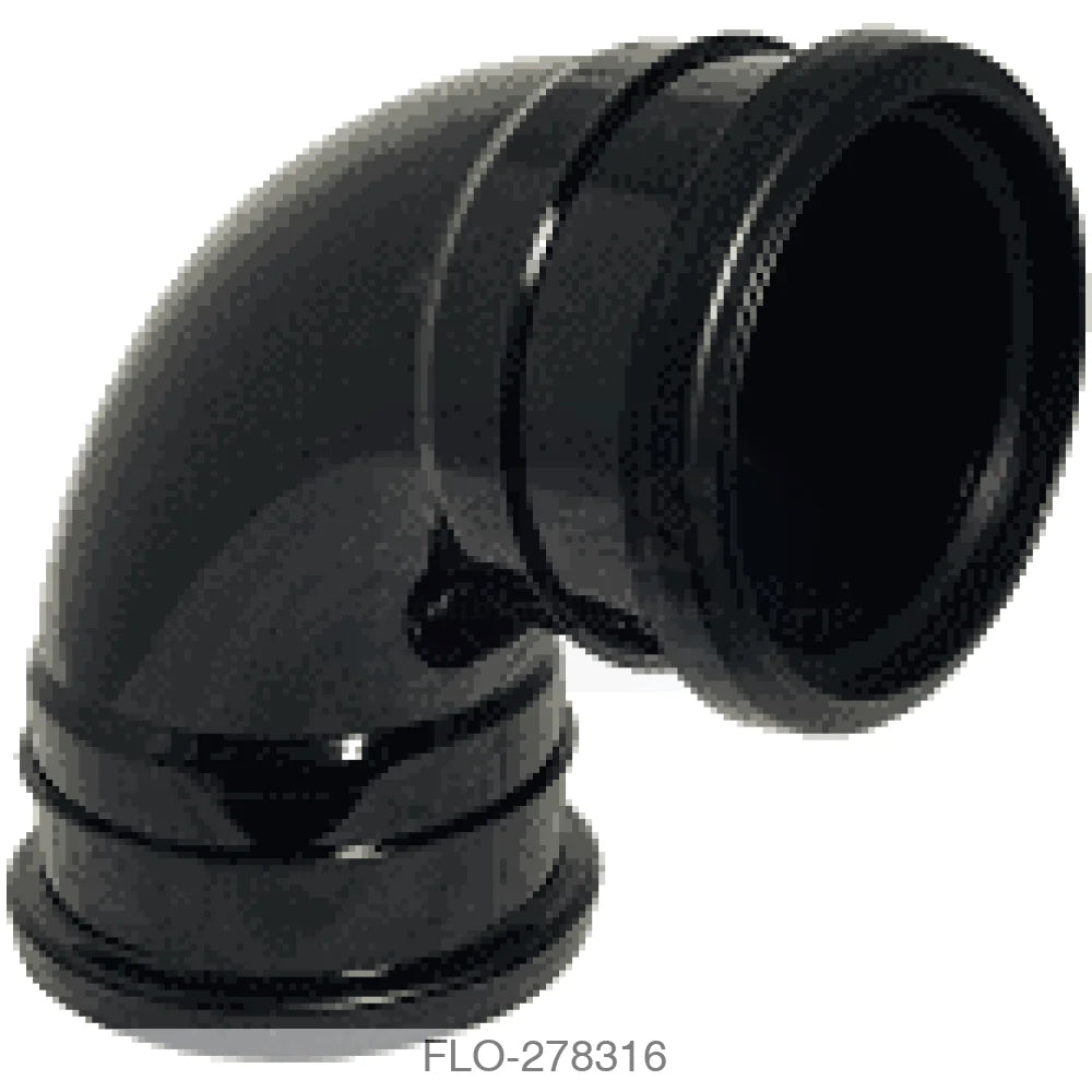 SP561 Double Socket Bend 92.5° 110mm Black Waste Soil Systems