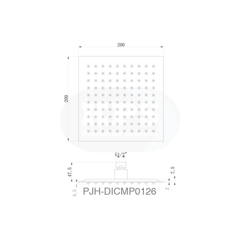 Square Concealed Valve Head & Arm Black Bathroom Brands