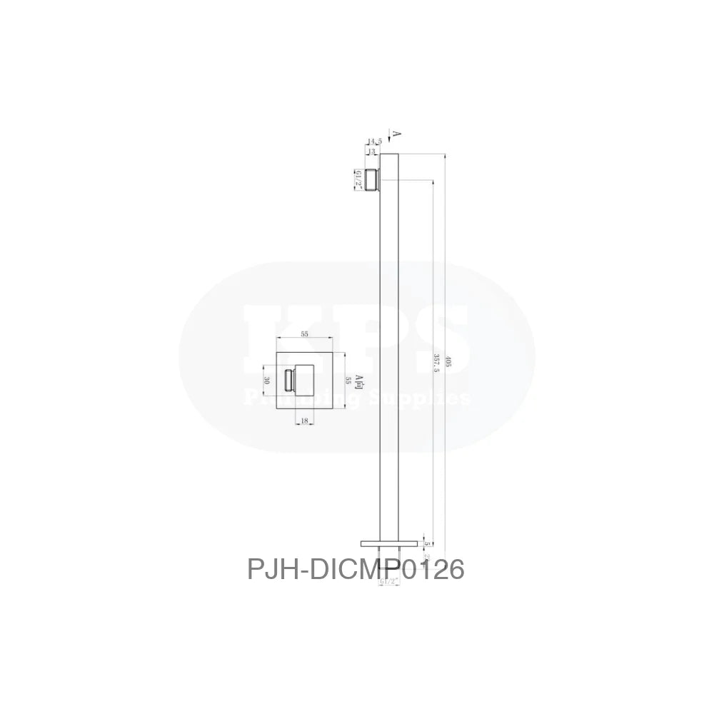 Square Concealed Valve Head & Arm Black Bathroom Brands