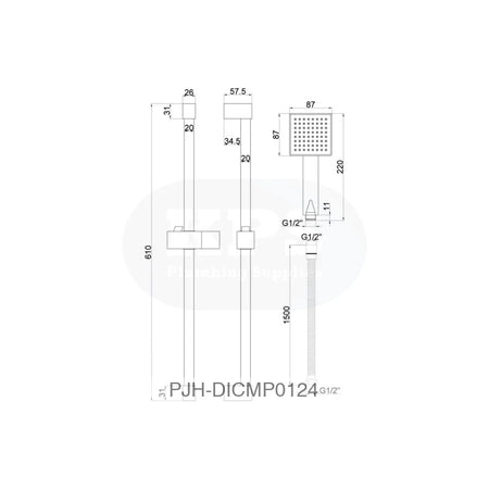 Square Concealed Valve Head & Arm Brass Bathroom Brands