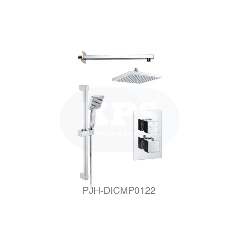 Square Concealed Valve Head & Arm Chrome Bathroom Brands