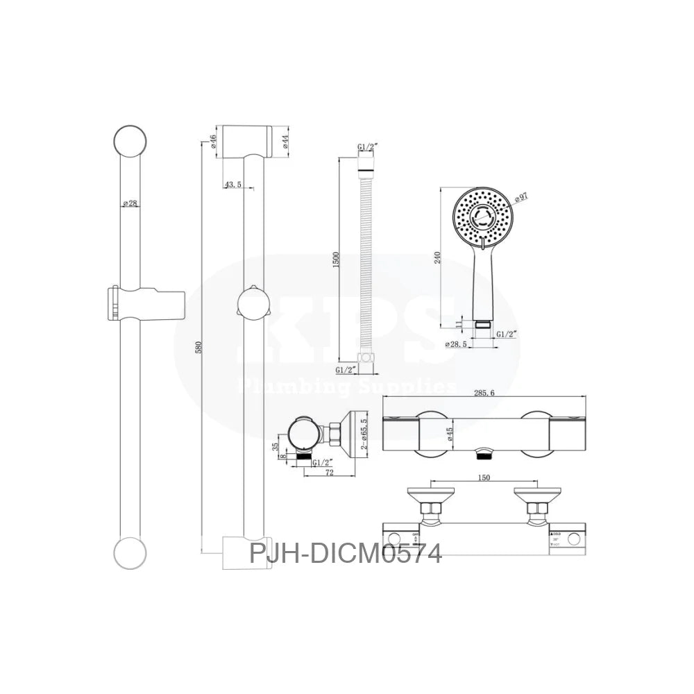 Terra C/Touch Thermo Bar Mxr Shwr Bathroom Brands