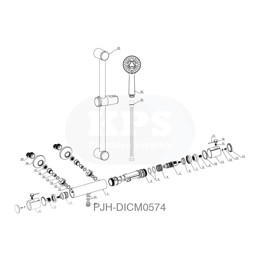 Terra C/Touch Thermo Bar Mxr Shwr Bathroom Brands