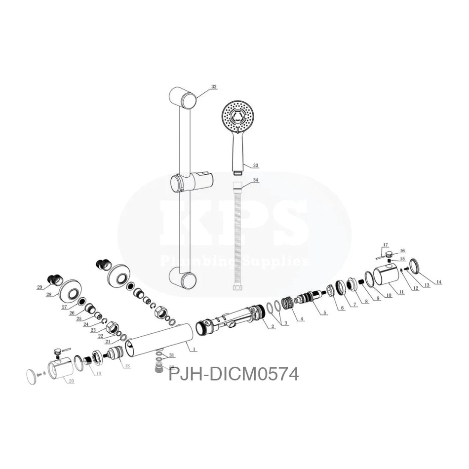 Terra C/Touch Thermo Bar Mxr Shwr Bathroom Brands