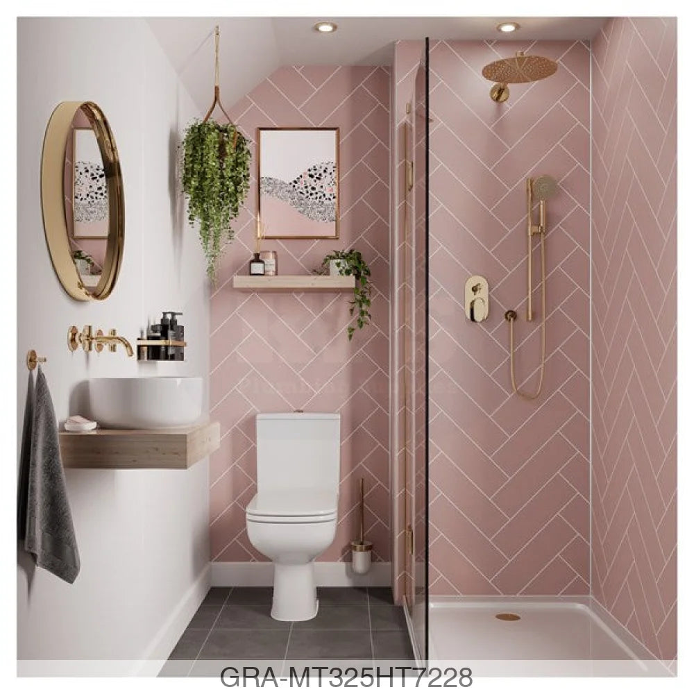 Tile Panel - Antique Rose (0325) - Hydro-Lock T&G - Herringbone - 2400x598x11mm - FSC Mix 70% Wall Panels