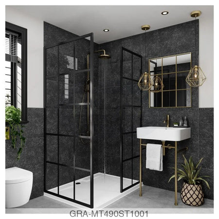 Tile Panel - Black Mineral (0490) - Hydro-Lock T&G - Tile - 2400x598x11mm - FSC Mix 70% Wall Panels