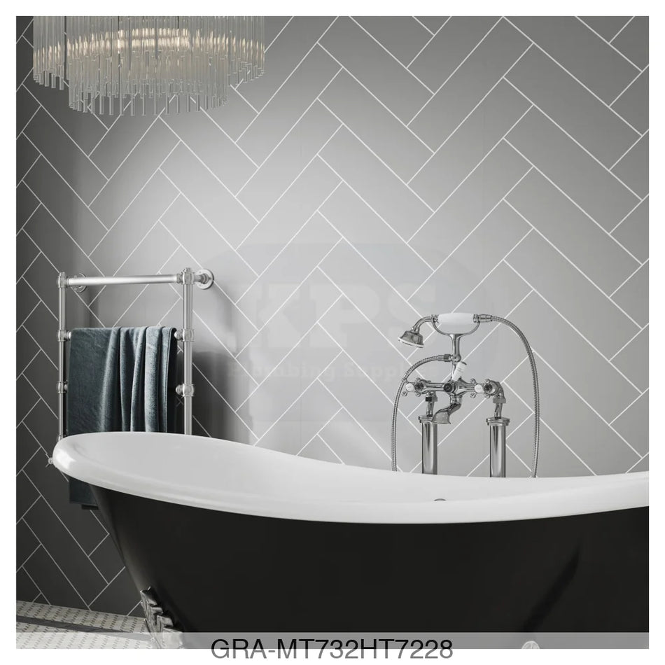 Tile Panel - Dust Grey (0732) - Hydro-Lock T&G - Herringbone - 2400x598x11mm - FSC Mix 70% Wall Panels
