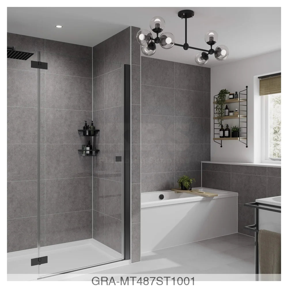 Tile Panel - Grey Mineral (0487) - Hydro-Lock T&G - Tile - 2400x598x11mm - FSC Mix 70% Wall Panels