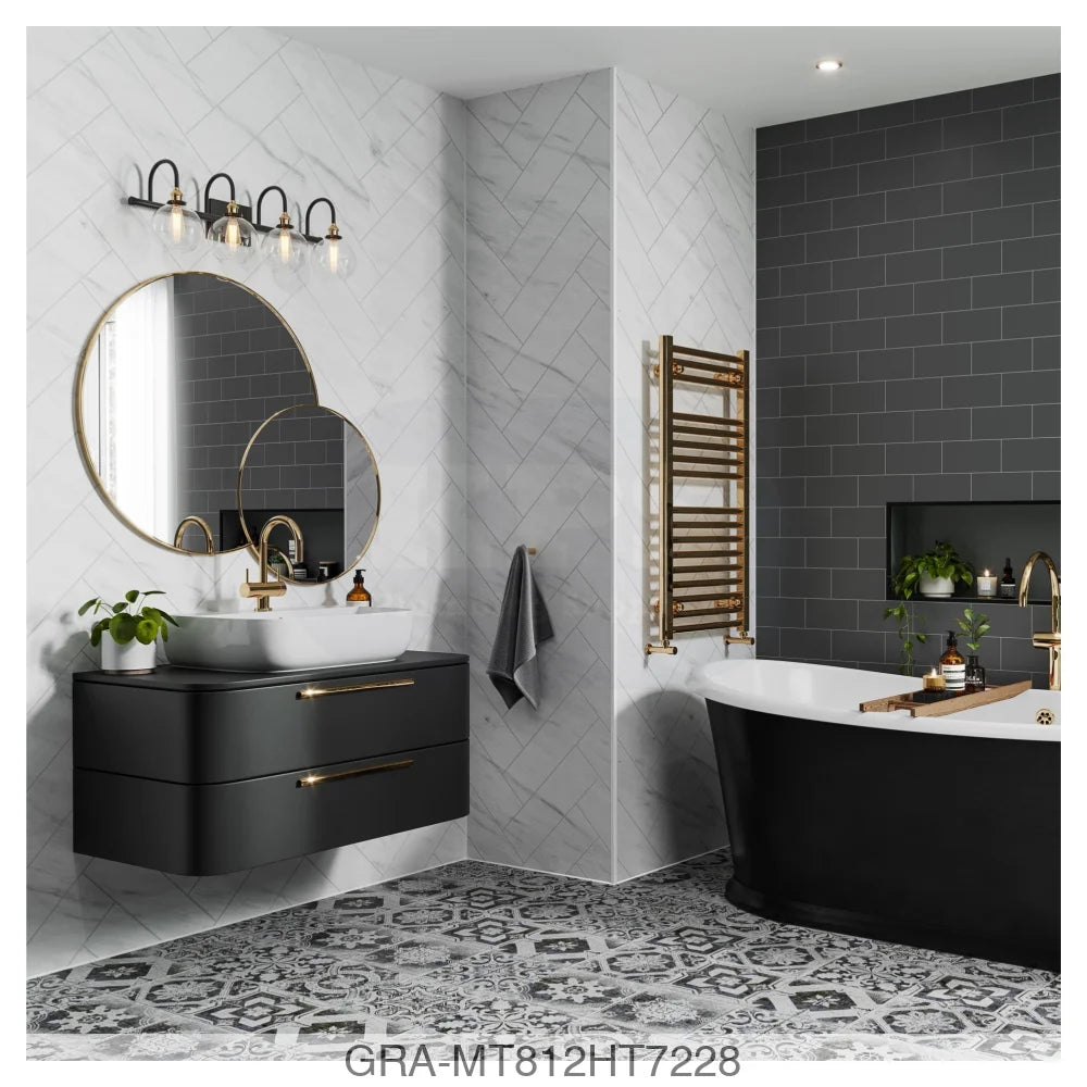 Tile Panel - Levanto Marble (0812) - Hydro-Lock T&G - Herringbone - 2400x598x11mm - FSC Mix 70% Wall Panels