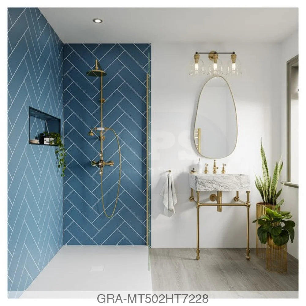 Tile Panel - Misty Blue (0502) - Hydro-Lock T&G - Herringbone - 2400x598x11mm - FSC Mix 70% Wall Panels