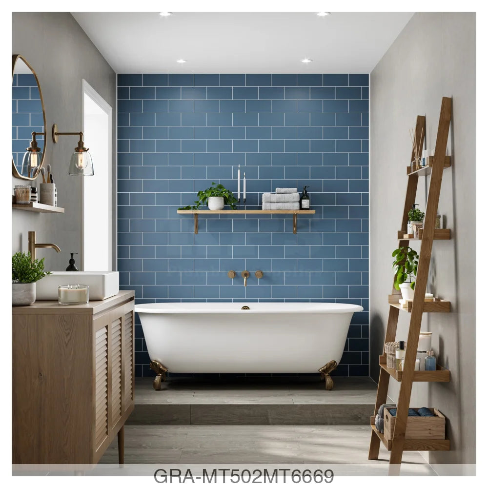 Tile Panel - Misty Blue (0502) - Hydro-Lock T&G - Metro - 2400x598x11mm - FSC Mix 70% Wall Panels