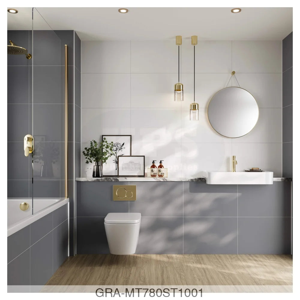 Tile Panel - Monument Grey (0780) - Hydro-Lock T&G - Tile - 2400x598x11mm - FSC Mix 70% Wall Panels