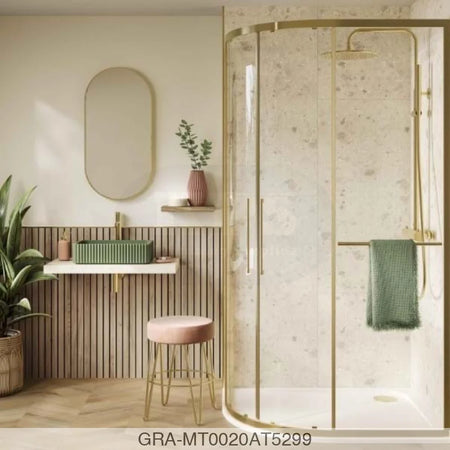 Tile Panel - White Terrazzo (0020) - Hydro-Lock T&G - Offset A - 2400x598x11mm - FSC Mix 70% Wall Panels