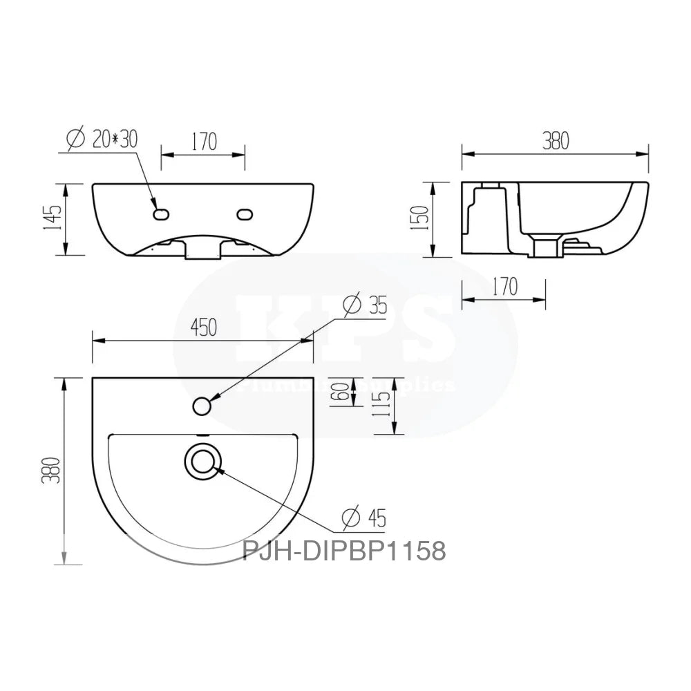 Tuscany 450 x 400 1Th Basin & Full Ped Bathroom Brands