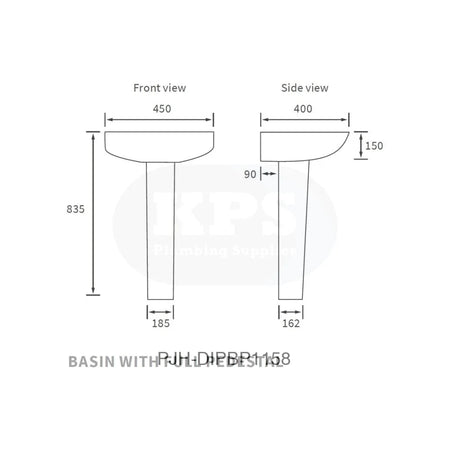 Tuscany 450 x 400 1Th Basin & Full Ped Bathroom Brands