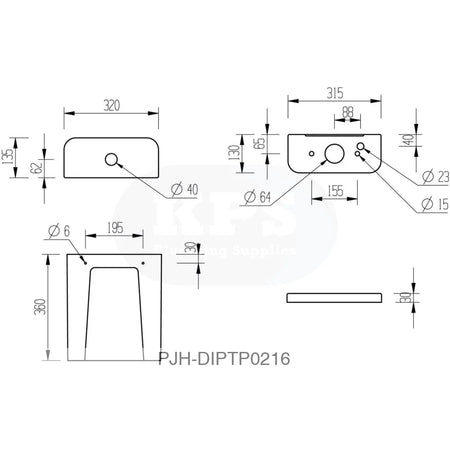 Tuscany C/C Open Back WC & S/C Seat Bathroom Brands