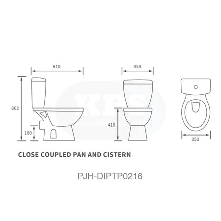 Tuscany C/C Open Back WC & S/C Seat Bathroom Brands