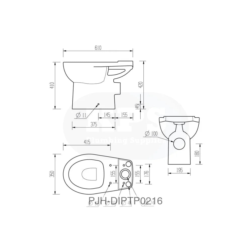 Tuscany C/C Open Back WC & S/C Seat Bathroom Brands