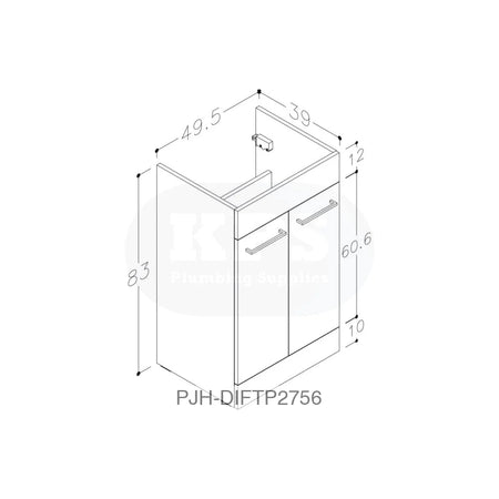 Venosa 1000 F/S Pack & Basin(Lh)-Anth Bathroom Brands