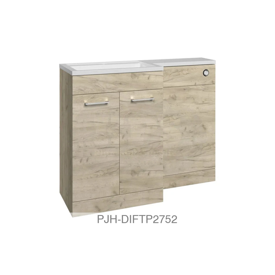 Venosa 1000 Fs Unit & Basin Lh Oak Bathroom Brands