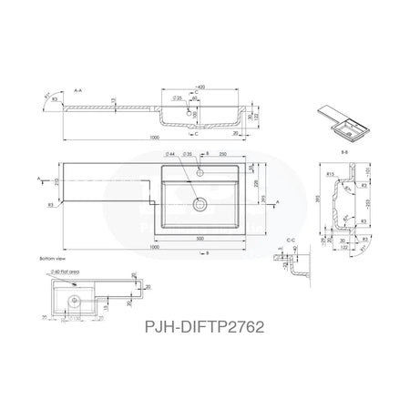 Venosa 1000 Fs Unit & Basin Rh Oak Bathroom Brands