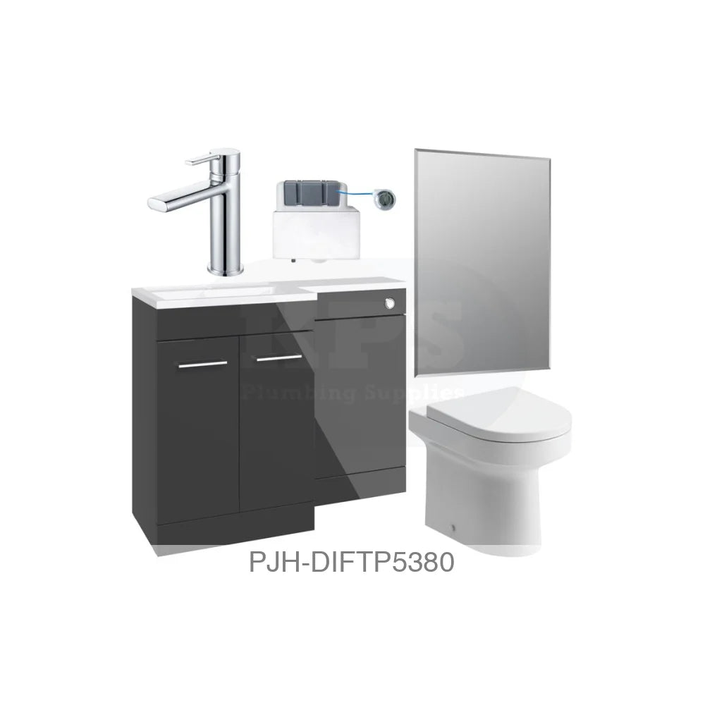 Venosa 1000 R/H Anth/Pack Inc Laurus Chrome – Anthracite Gloss Bathroom Brands