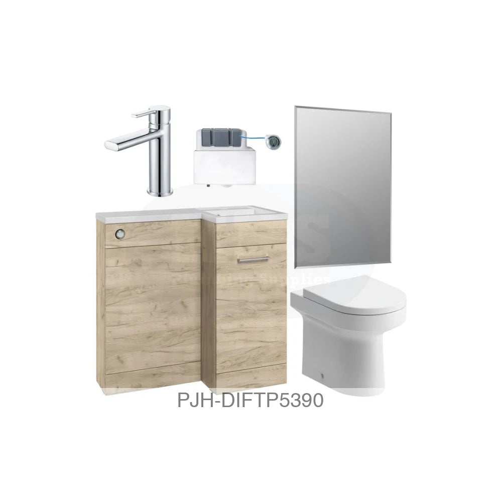 Venosa 900 R/H Oak Pack Inc Laurus Chrome – Oak Bathroom Brands