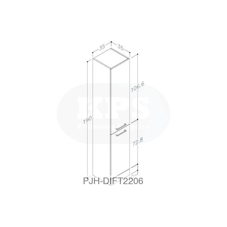 Venosa Tall Unit Anthracite Gloss Bathroom Brands