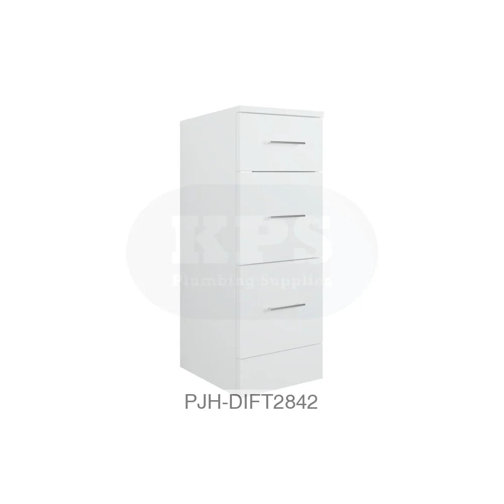Vista 300 3 Drawer Base Unit White Gloss Bathroom Brands
