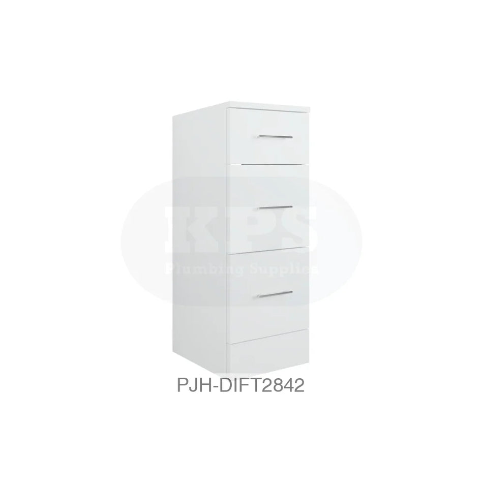 Vista 300 3 Drawer Base Unit White Gloss Bathroom Brands