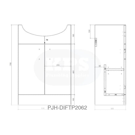 Vista 560 Unit & Basin-White Bathroom Brands
