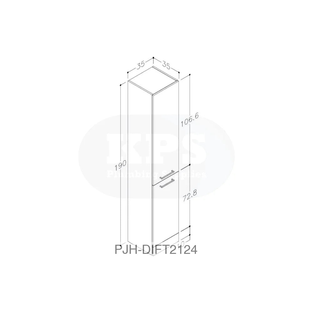 Volta 350 F/S Tall Unit-White Bathroom Brands