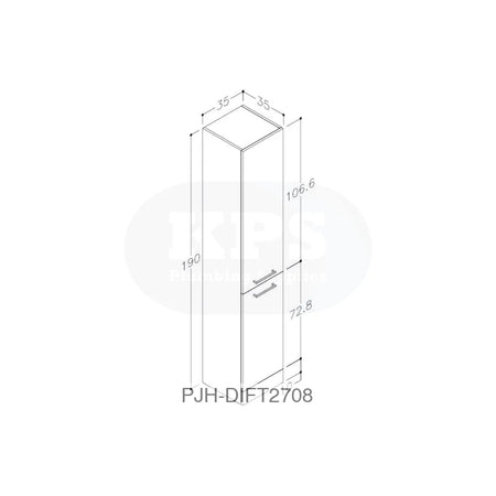 Volta 350 Tall Unit 2 Doors Oak Bathroom Brands